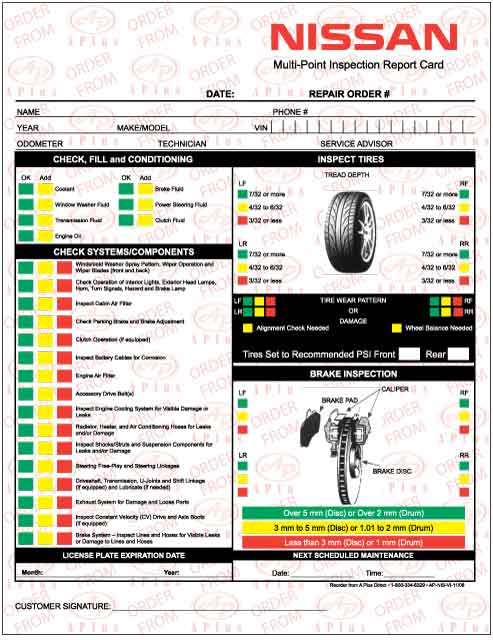 Nissan dealer inspection #7
